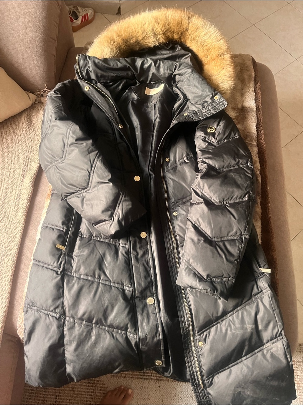 Michael Kors black winter parka
